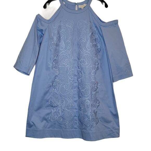 Ted Baker London Jettas Cut Out Embroidered Tapestry Shift Dress, Size 12, NWT - Picture 8 of 12